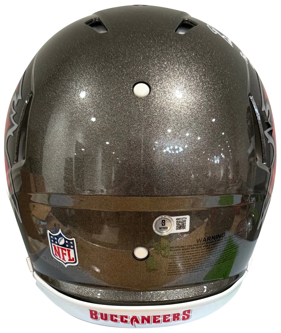 Baker Mayfield Autographed Tampa Bay Buccaneers Signed Football Full Size Authentic Helmet FIRE THE CANNONS Beckett COA - Image 2